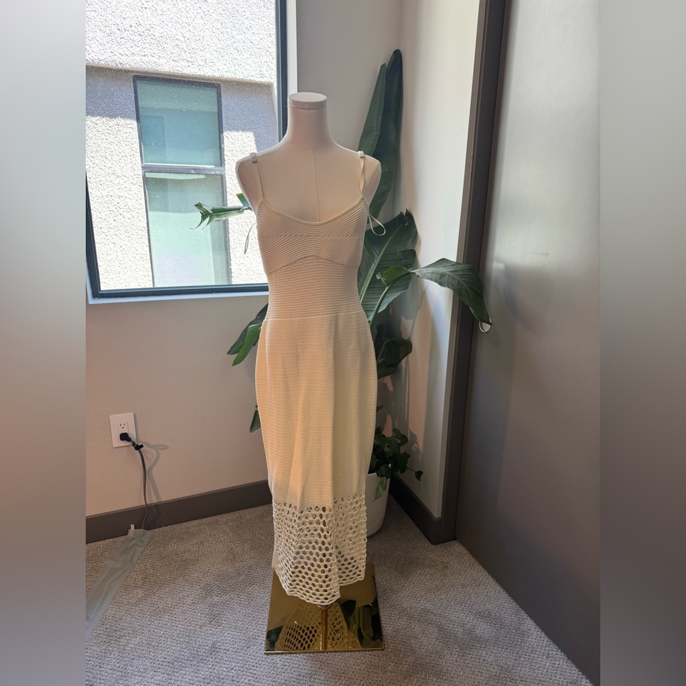 Elegant Cream Midi Dress